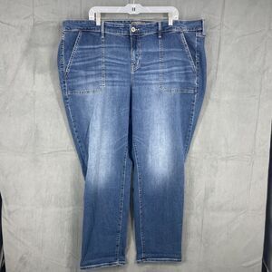 Torrid Jeans Womens 24T Blue Medium Wash Boyfriend Straight Vintage Stretch